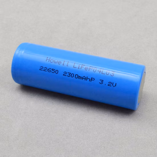 Célula de bateria recarregável 22650 LiFePO4 3,2 V 2300 mAh