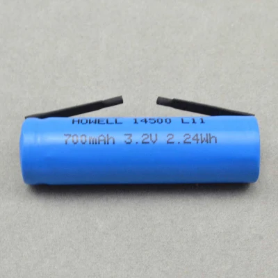 14500 Bateria LiFePO4 Célula 3.2V 700mAh para Ferramentas Elétricas